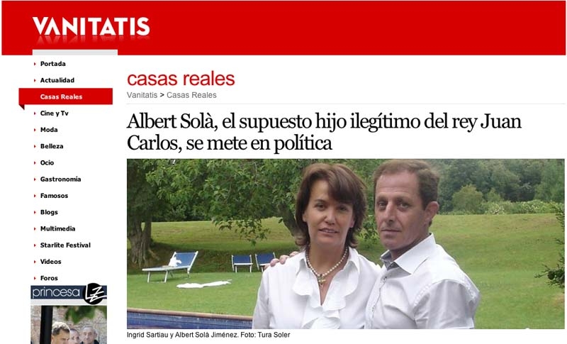 De två påstådda kungabarnen, av vilka Albert Solà är slående lik Juan Carlos och skulle vara den tidigare monarkens förstfödde son.